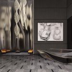 Luxury concierge lobby designed by Pagani at DaVinci Tower Dubai