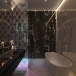 High-end bathroom with bespoke design at DaVinci Tower Dubai