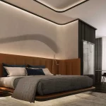 Master bedroom with canal views at DaVinci Tower luxury residence