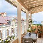 Entire 510 sqm Historic Trophy Building in Monaco-Ville | Prime Address 4 MonacoVille by Prime Address Monaco b 1 Elevated rooftop outlook above Monaco-Ville rooftops with partial sea horizon