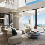 The Estepona Crown Villa | Luxury Villas in Estepona 16 The Estepona Crown Villa by Prime Address Monaco 1 Open-plan living area with sea views in a luxury villa at The Estepona Crown Villa