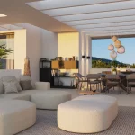 The Estepona Crown Villa | Luxury Villas in Estepona 13 The Estepona Crown Villa by Prime Address Monaco 14 Outdoor lounge and dining area designed for Mediterranean living in Estepona