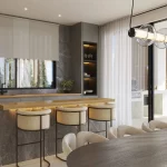 The Estepona Crown Villa | Luxury Villas in Estepona 21 The Estepona Crown Villa by Prime Address Monaco 2 Elegant living room with floor-to-ceiling windows overlooking the Mediterranean