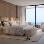 The Estepona Crown Villa | Luxury Villas in Estepona 24 The Estepona Crown Villa by Prime Address Monaco 26 Master bedroom with private terrace and sea views in Estepona luxury villa