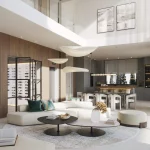 The Estepona Crown Villa | Luxury Villas in Estepona 17 The Estepona Crown Villa by Prime Address Monaco 6 Elegant living room with floor-to-ceiling windows overlooking the Mediterranean