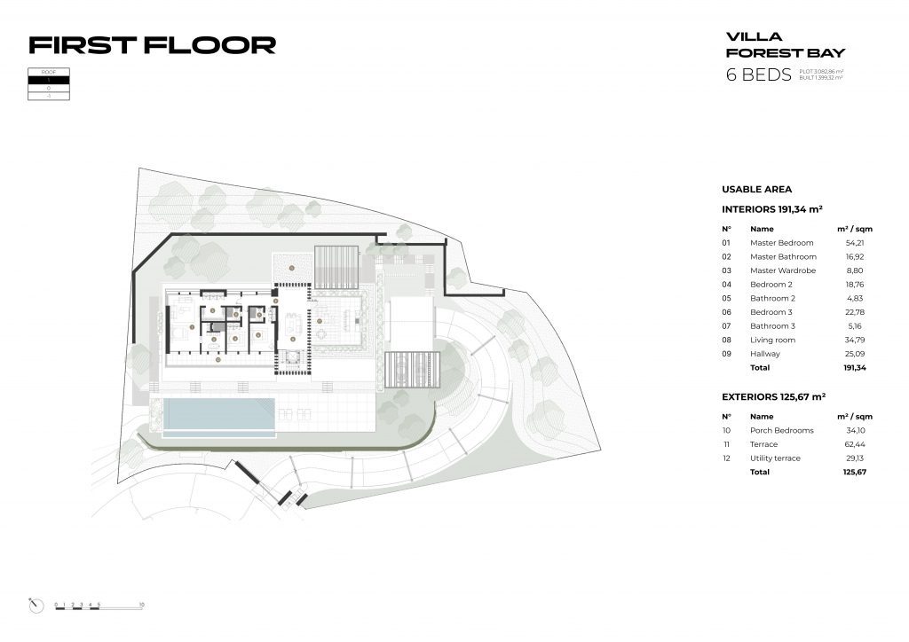 Woodland Marbella Villa | Private Luxury Villas in Benahavís 25 Villa Forest Bay Marbella by Prime Address Monaco 1 page 00005 Villa Forest Bay Marbella exterior with contemporary architecture and panoramic mountain views