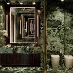 Sky Villa Milan Italy marble bathroom