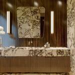 Sky Villa Milan Italy marble bathroom
