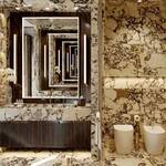 Sky Villa Milan Italy marble bathroom w