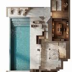 Sky-Villa-Milan-Italy-floor plan swimmingpool